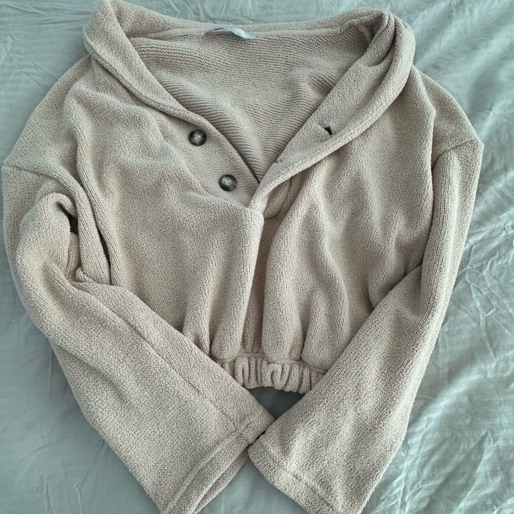 New NWOT Women’s Free People Beach Bino Pullover in Chantrelle (Small)